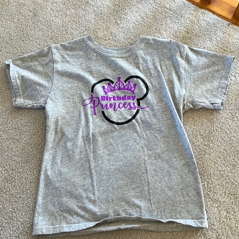 Girls Princess Minnie Mouse Birthday Shirt